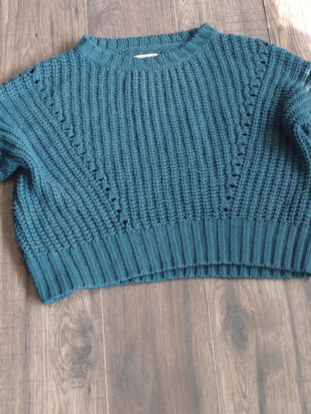 Dark Forest Green Crop Ladies Sweater